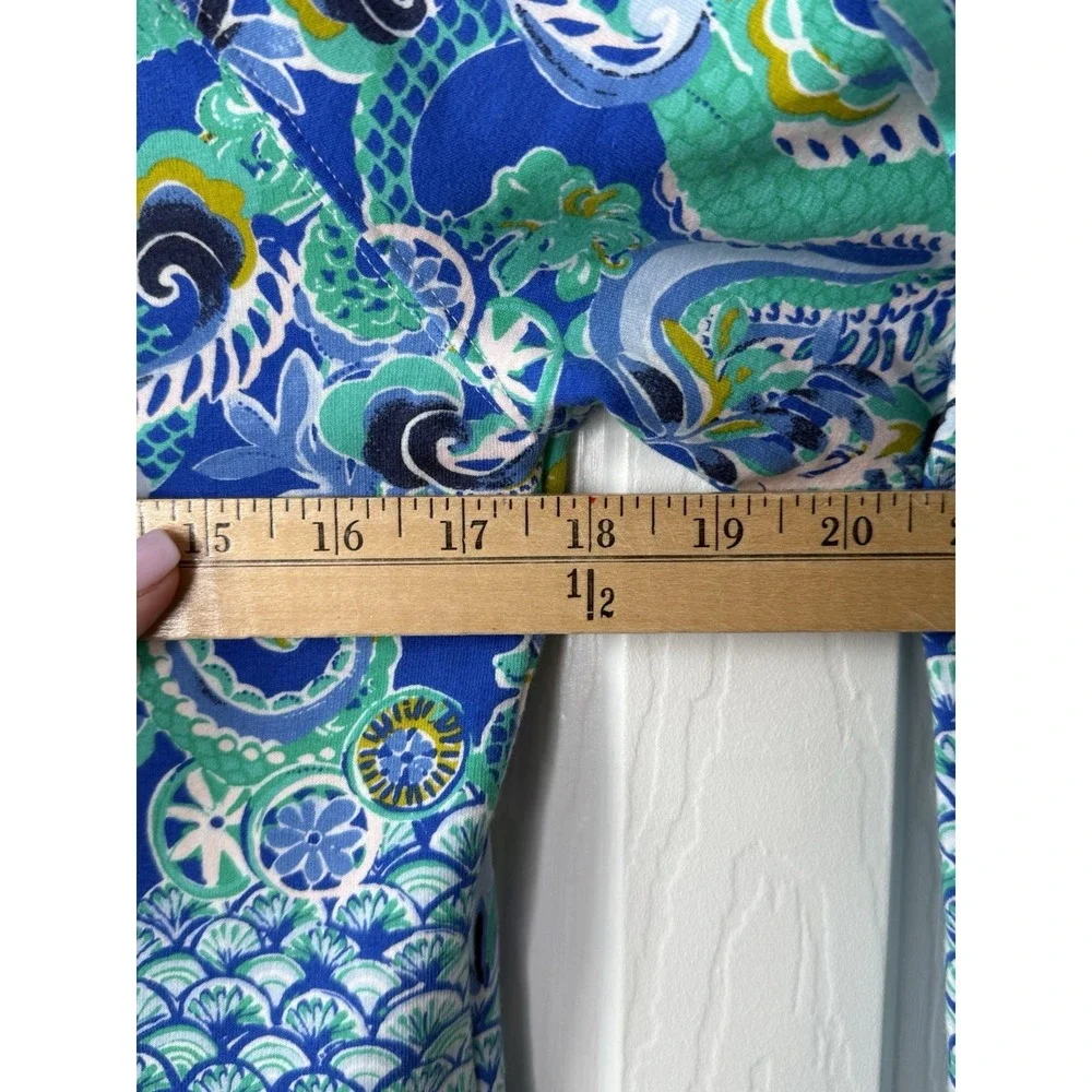 Lilly Pulitzer Blue Grotto Sirens & Spirit Skipper UPF 50 Pullover‎ Size Small